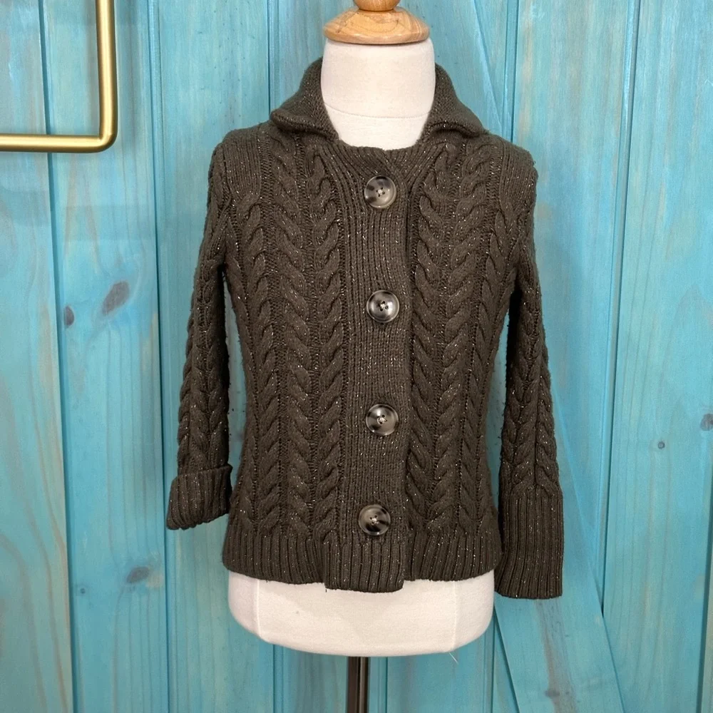 Oshkosh Boy’s Olive Green Cardigan Sweater- 2T